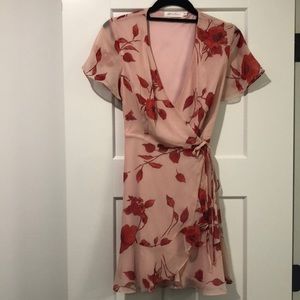 All in Favor short sleeve wrap dress, size XS